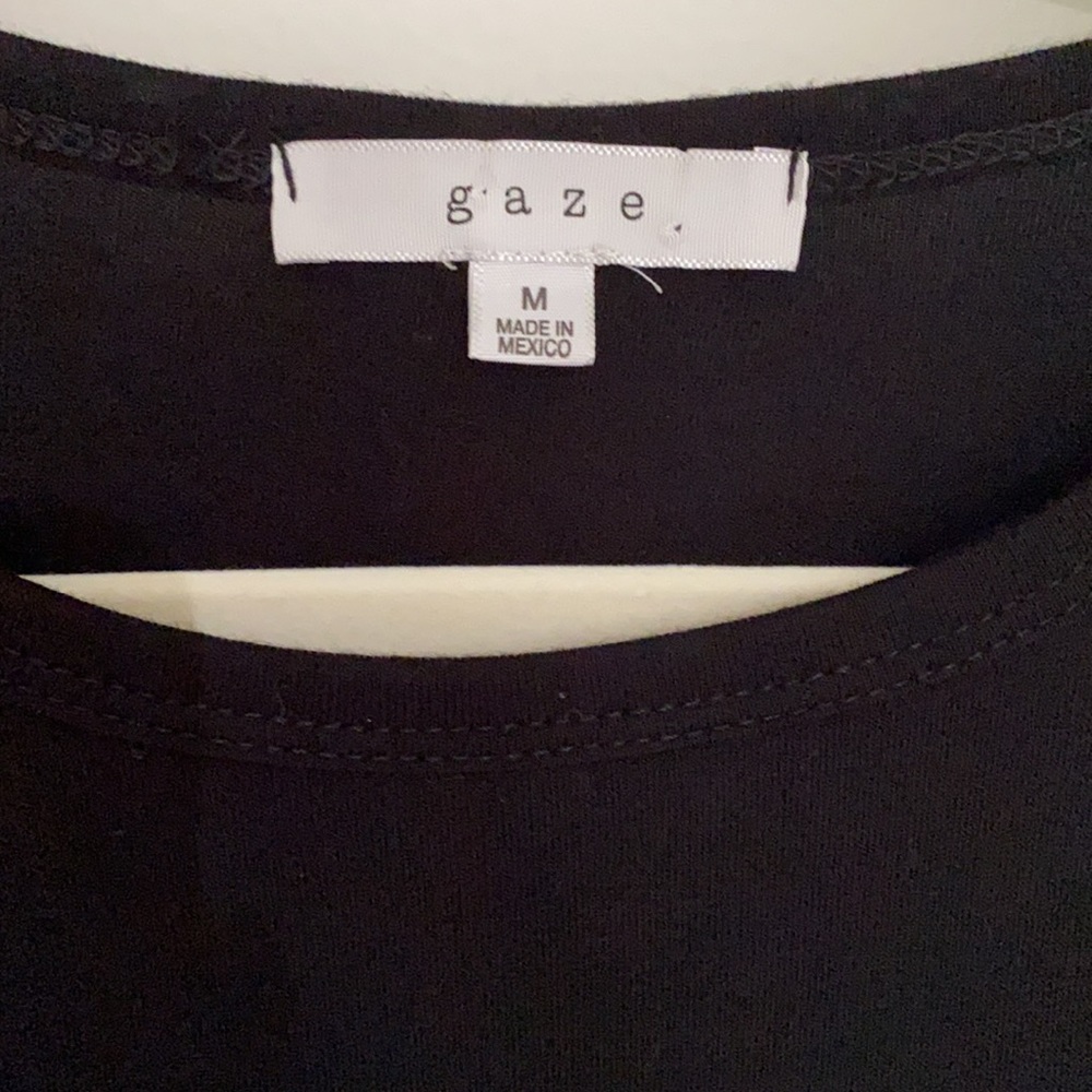 NWOT Black Ruffle Top - Picture 2 of 5